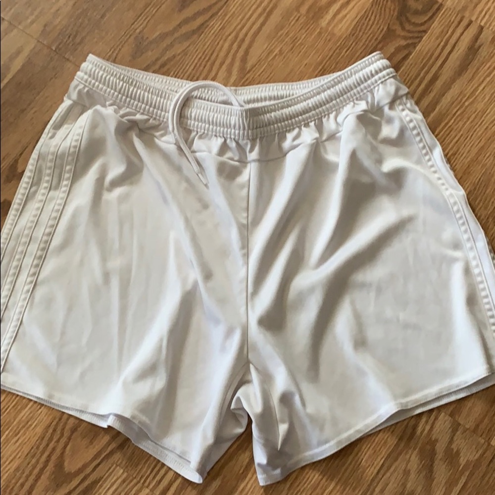 White Adidas soccer shorts size small